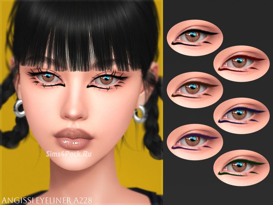 Косметика и линзы "Eyeliner A228, Lipstick A211 & EYES A262"