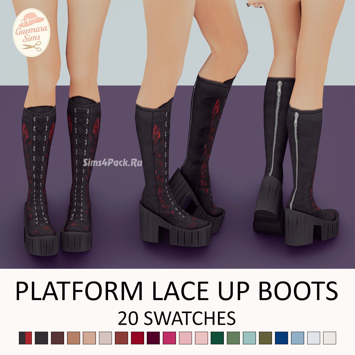 Ботинки для симочек "Platform Lace-Up Boots"