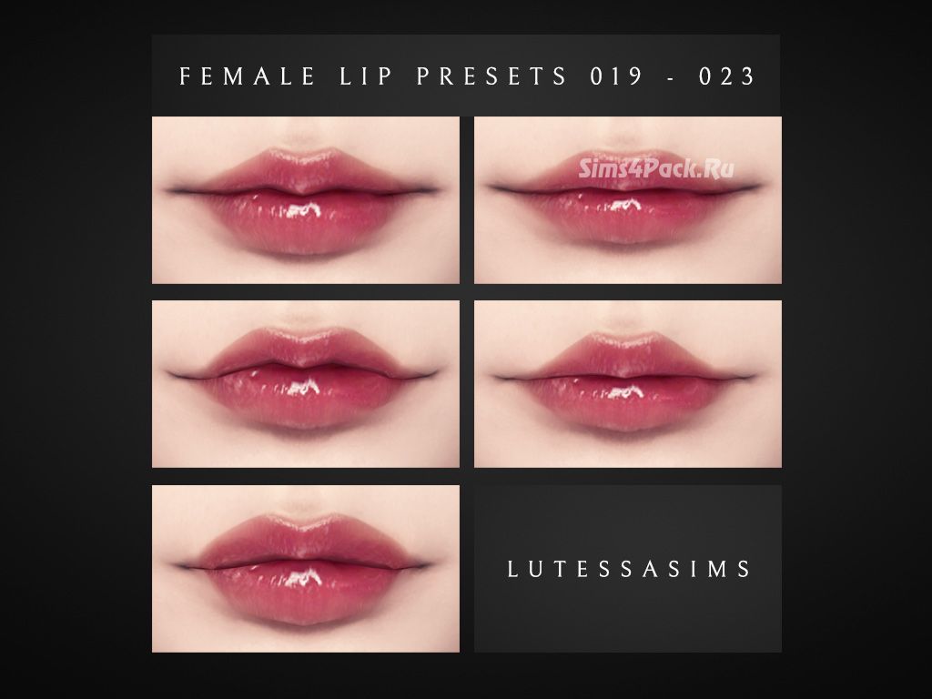 Пресеты для губ "Female Lip Presets 019-023"