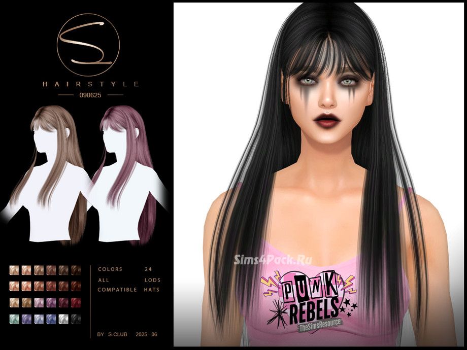 Женская прическа "(PUNK REBELS)S-Club_090625_Long straight hairstyle"