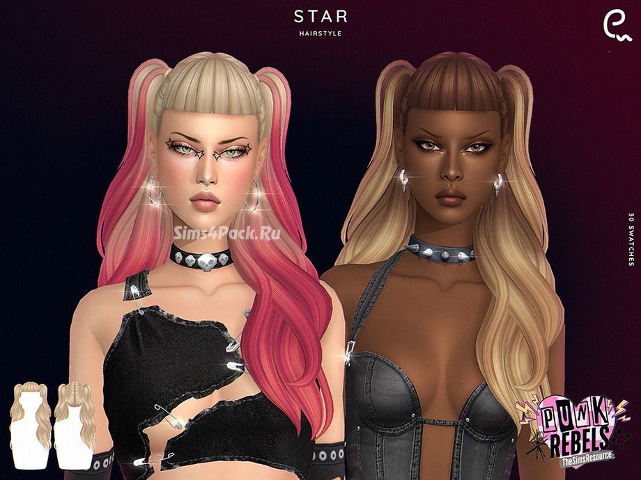 Женская прическа "Punk Rebels - Star Hairstyle"