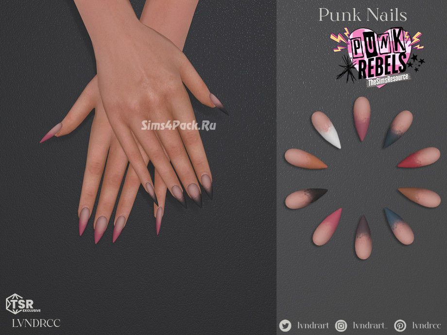 Маникюр "(PUNK REBELS) Punk nails"