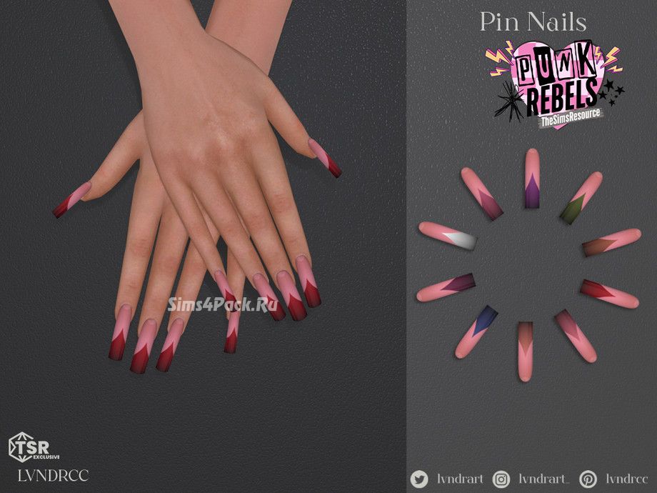 Маникюр "(PUNK REBELS) Pin Nails"