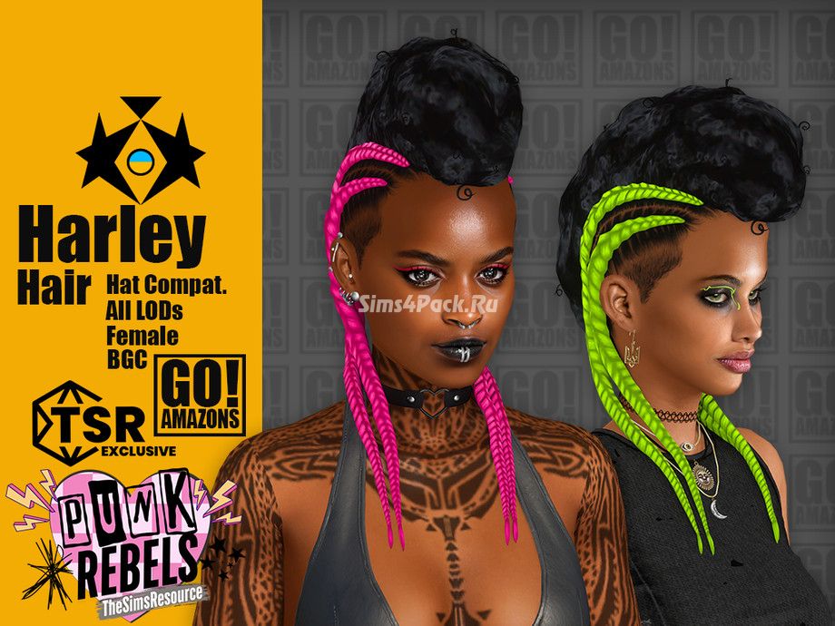 Женская прическа "Harley Hair (Punk Rebels)"