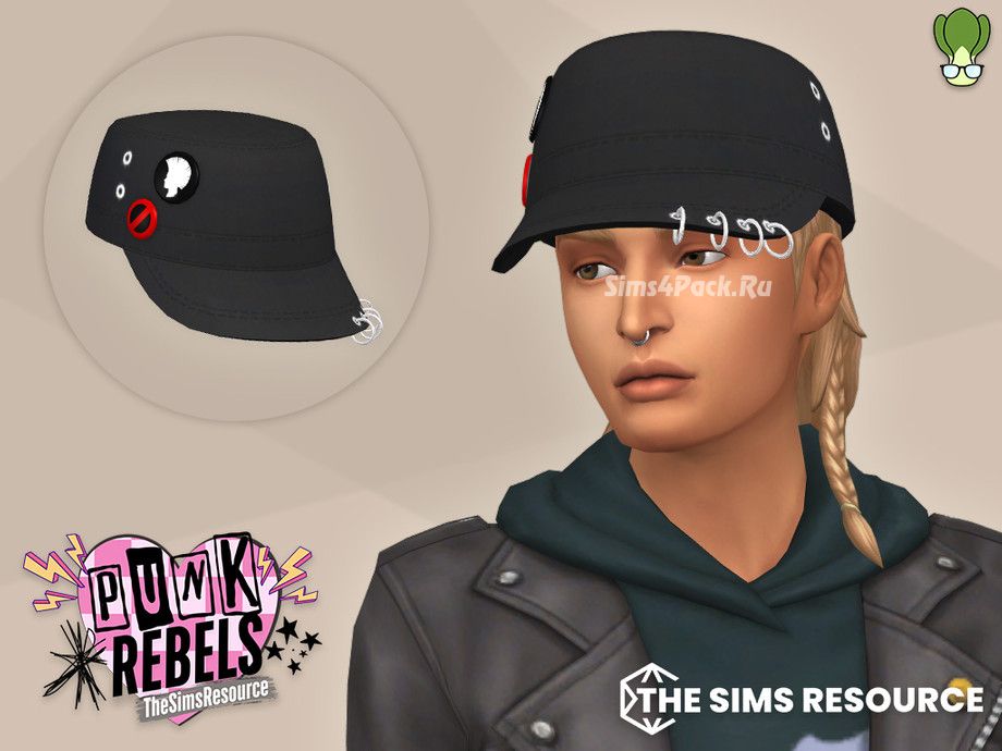 Кепка для симов и симочек "Punk Army Cap"
