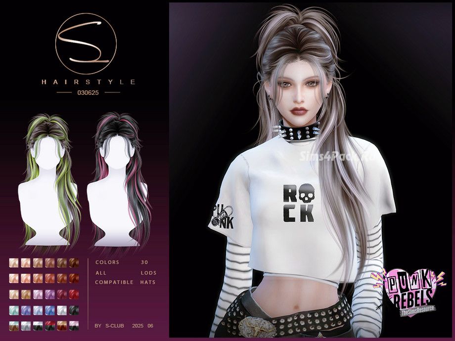 Женская прическа "(PUNK REBELS)S-Club_030625_ Ponytail hairstyle"