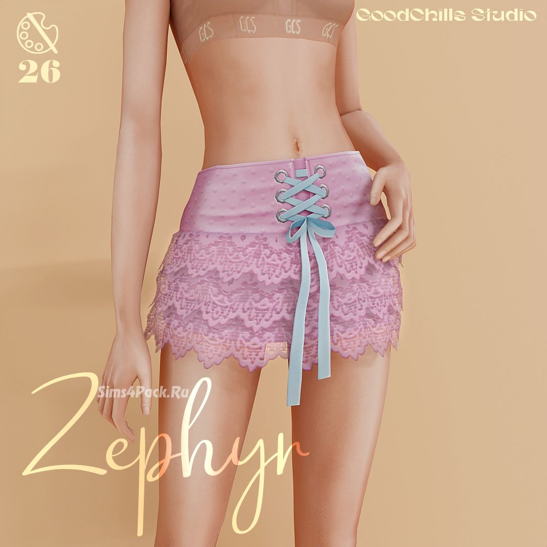 Юбка для симочек "Zephyr Lace Tiered Mini"