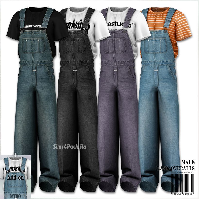 Наряд для симов "Male Basic Overalls"
