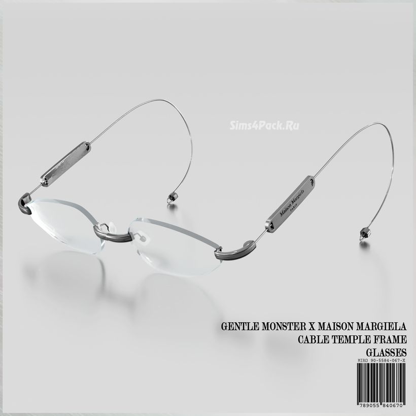 Очки для симочек и симов "G.M X M.M Cable Temple Frame Glasses"