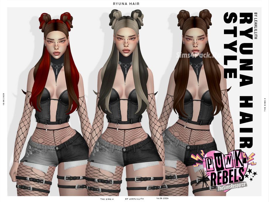 Женская прическа "Punk Rebels Ryuna Hairstyle"