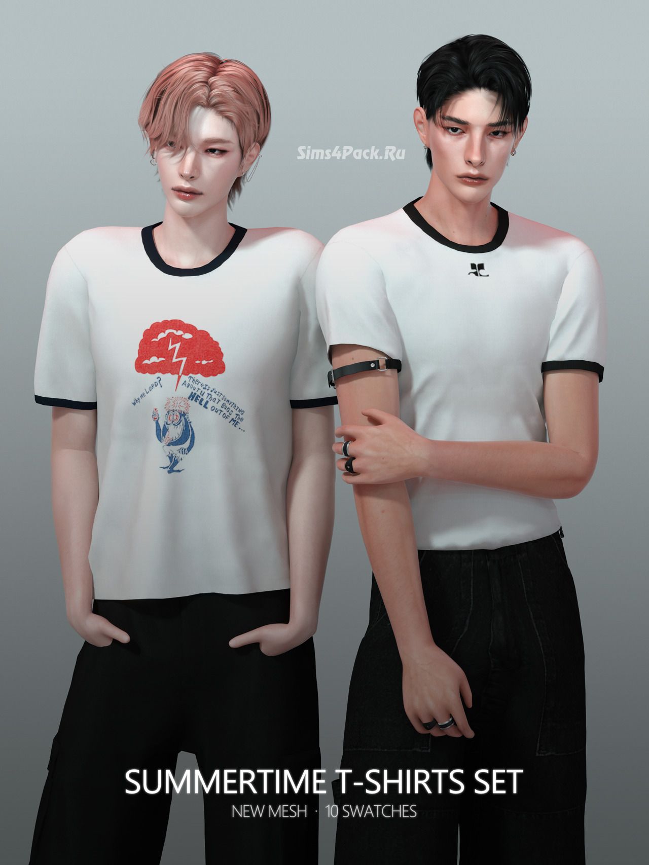 Футболки для симов "Summertime T-shirts Set"