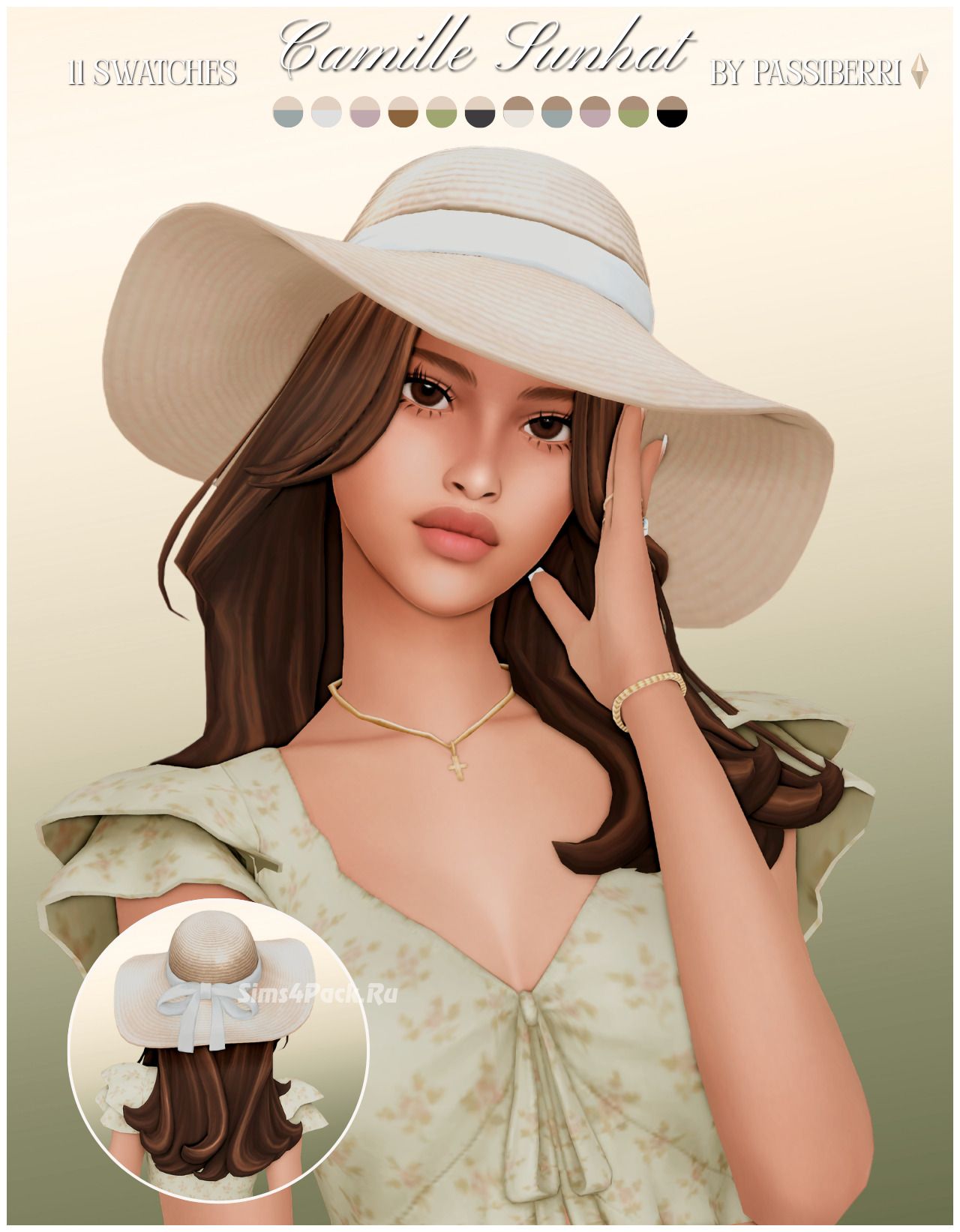 Летняя шляпка для симочек "camille sunhat"