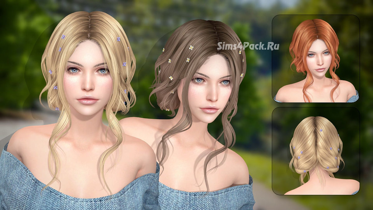 Женская прическа "Wisteria Garden Hairstyle Set"