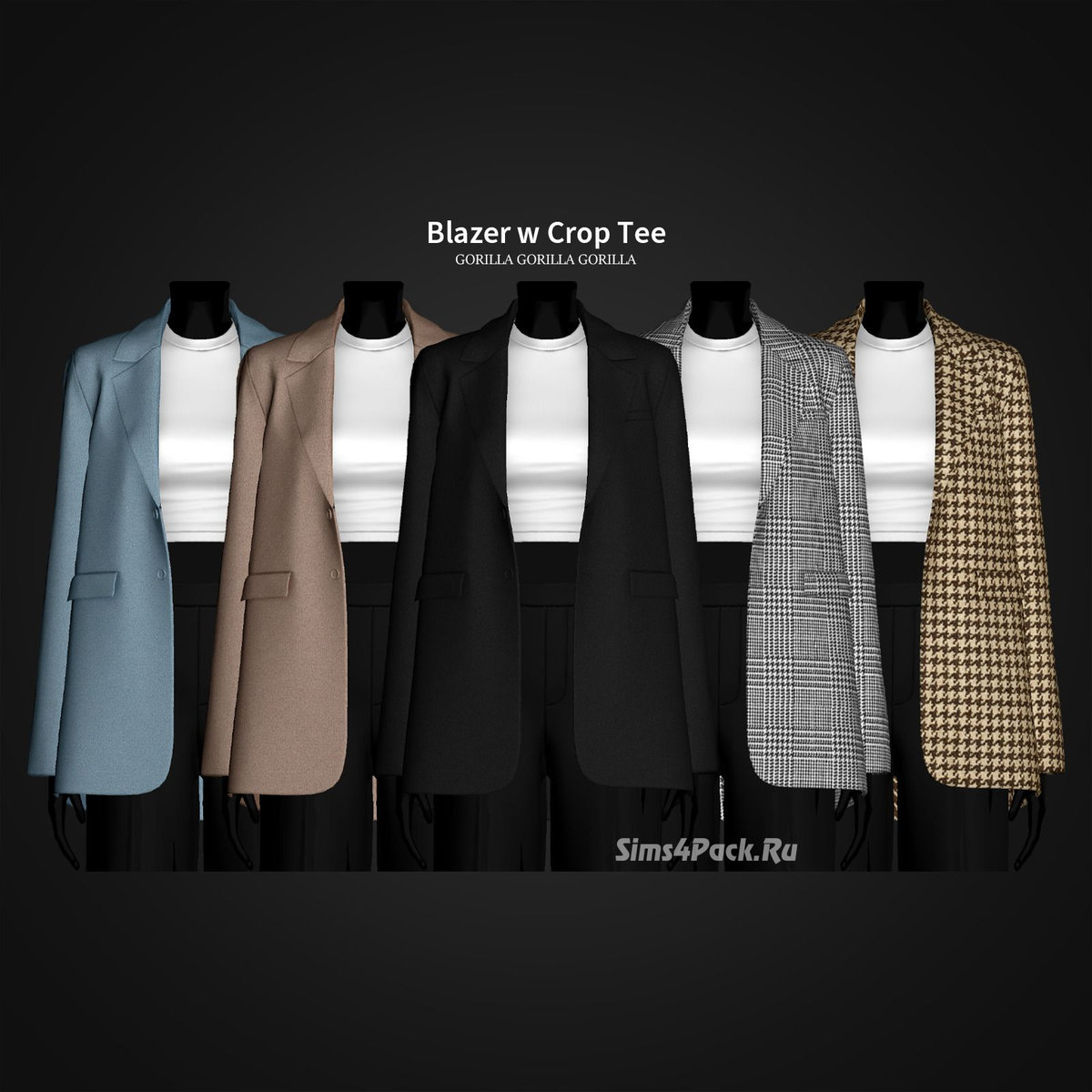 Блейзер с топом для симочек "Blazer w Crop Tee"