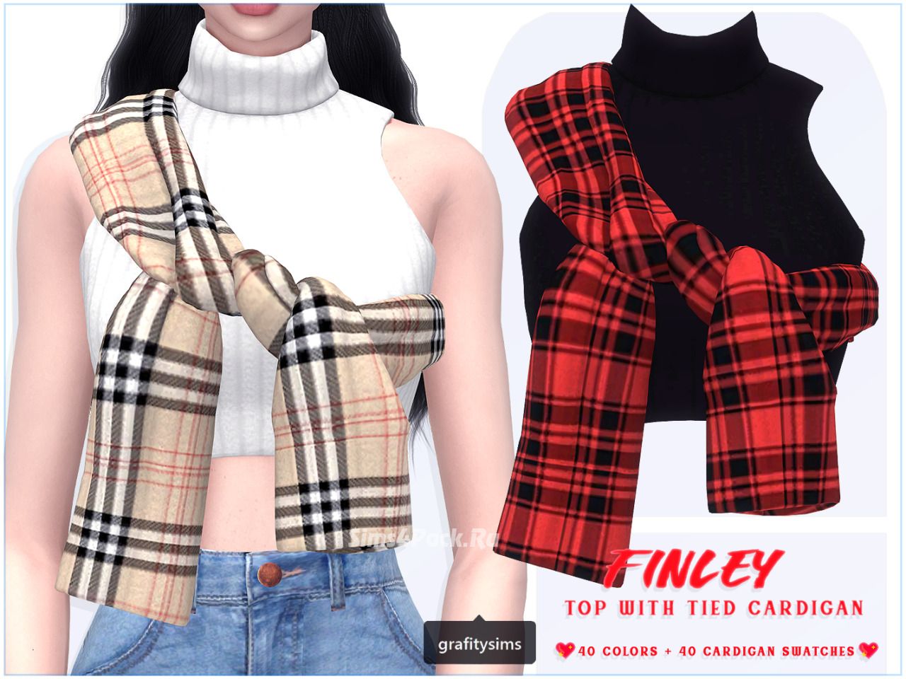 Топ со свитером для симочек "Finley Top with Tied Cardigan"