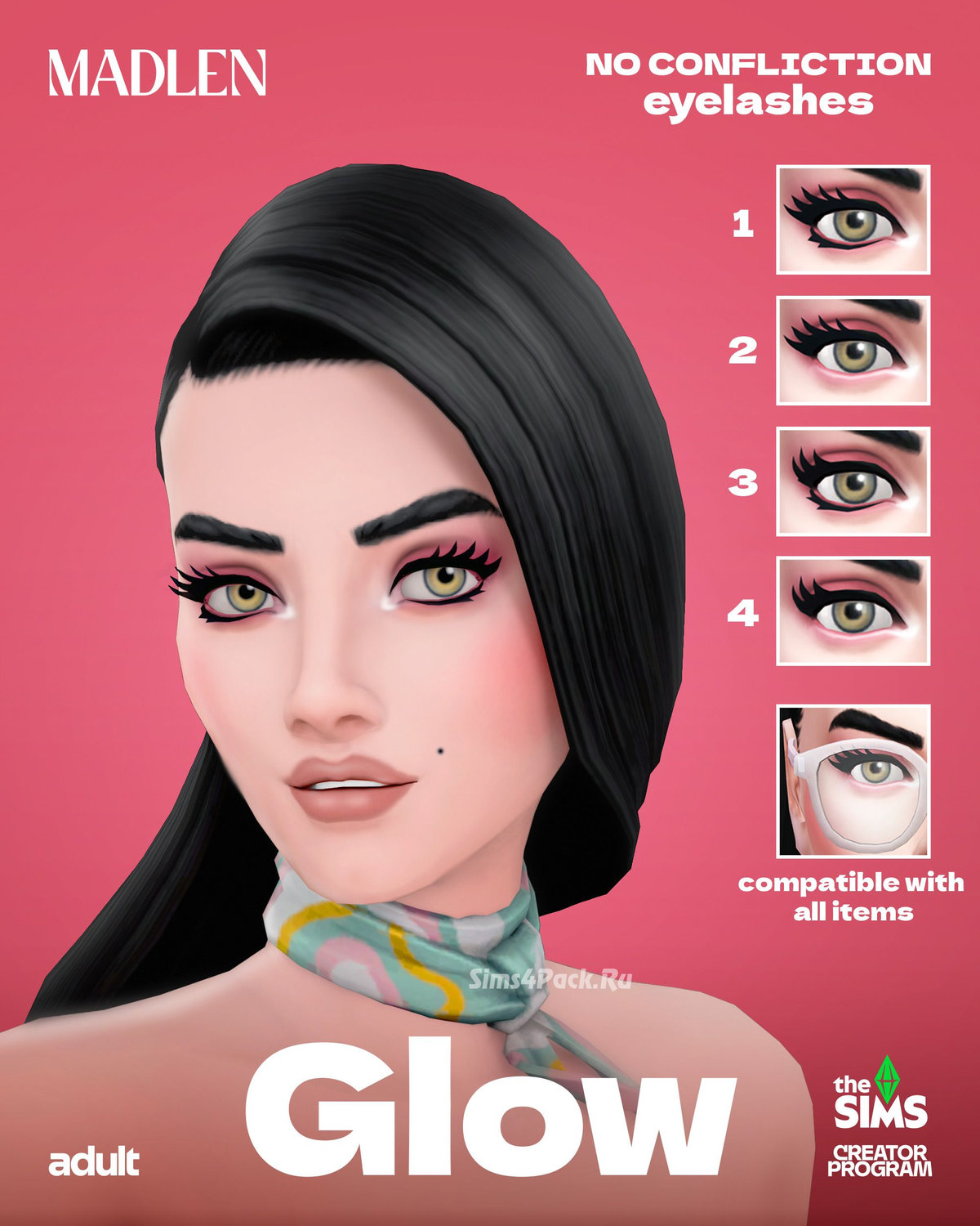 Ресницы для симочек "Glam Eyelashes"