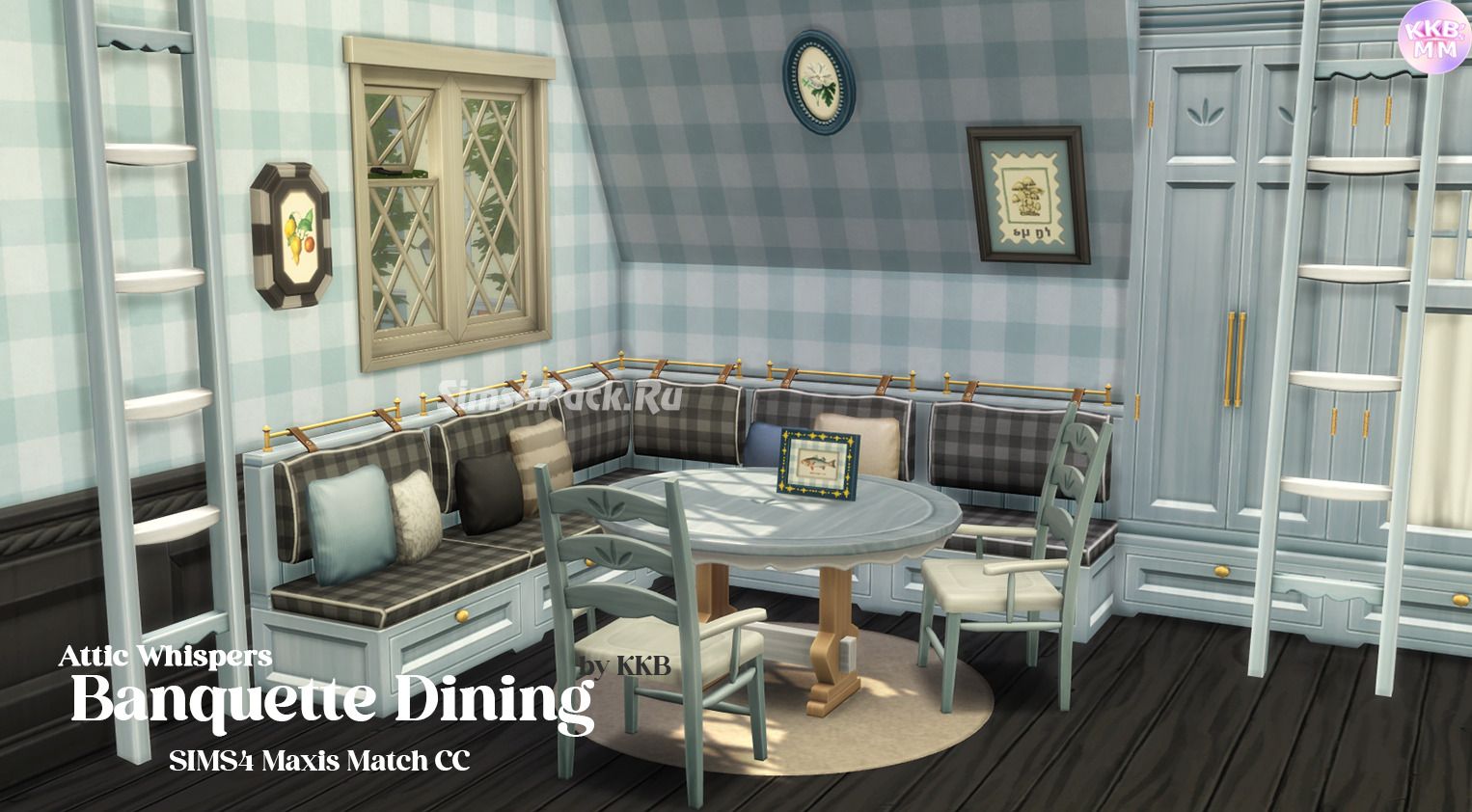 Уютная столовая "Attic Whispers - Banquette Dining"