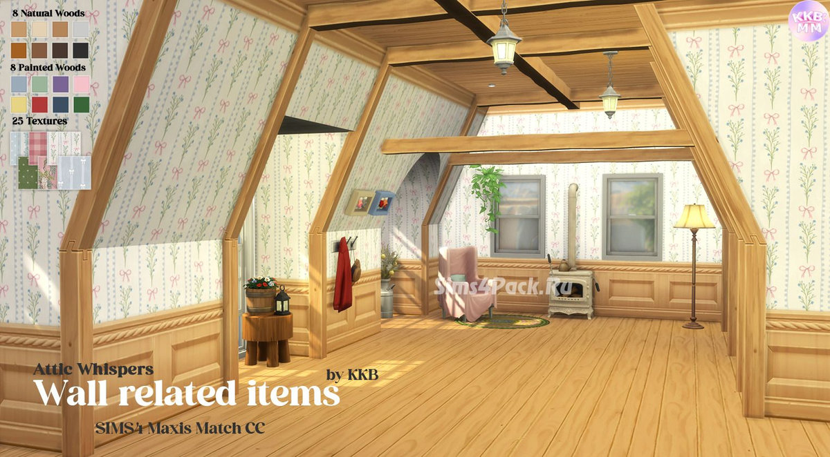 Набор для строительства и моделирования комнаты "Attic Whispers - Wall related items"