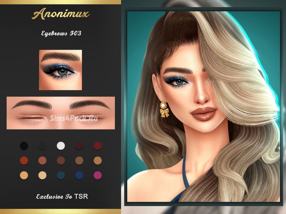 Генетика и косметика "Eyebrows F03, Eyeshadow N36, Eyes N25 & Lipstick N43"