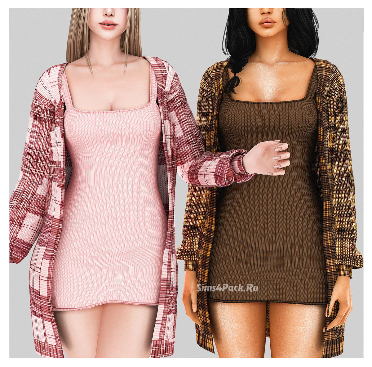 Вязанный комплект "Hailey Dress With Cardigan"