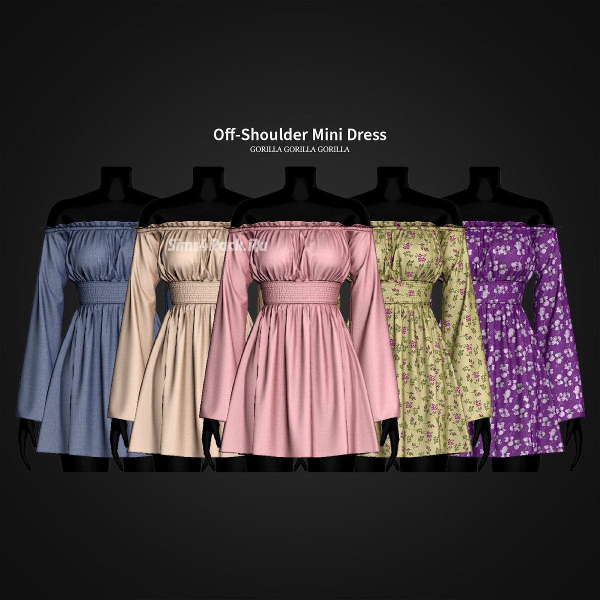 Платье для симочек "Off-Shoulder Mini Dress"