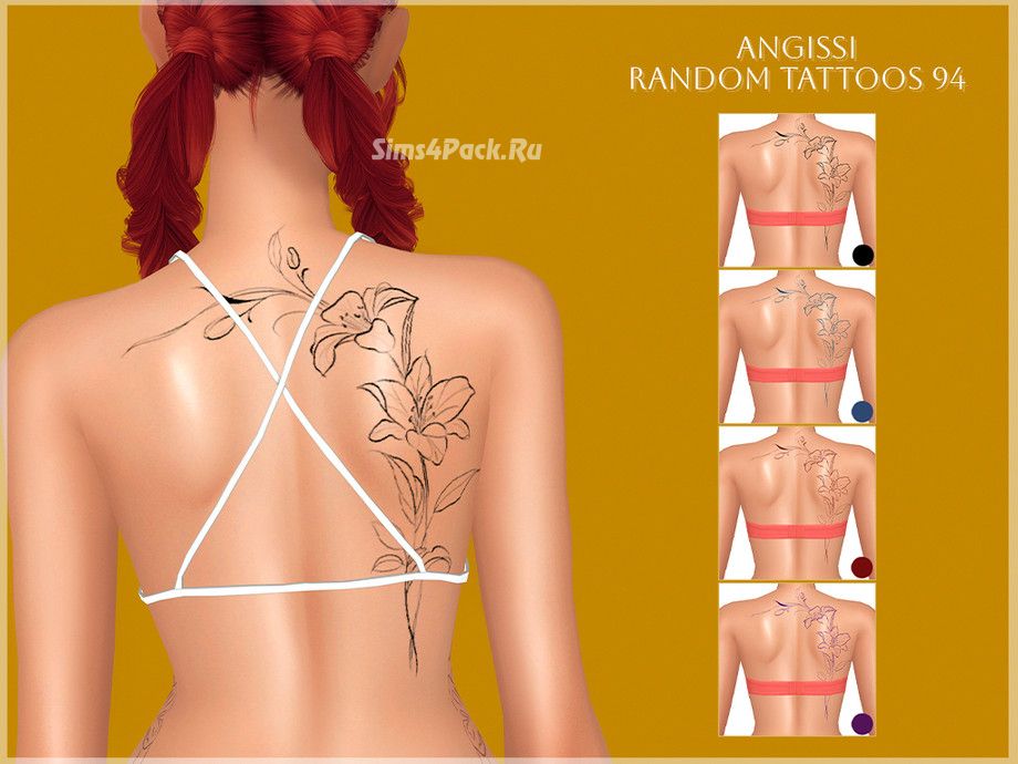 Тату для спины "Random tattoos 94"