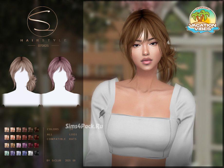 Женская прическа "(VACATION VIBES)S-Club_070825_ updo hairstyle"