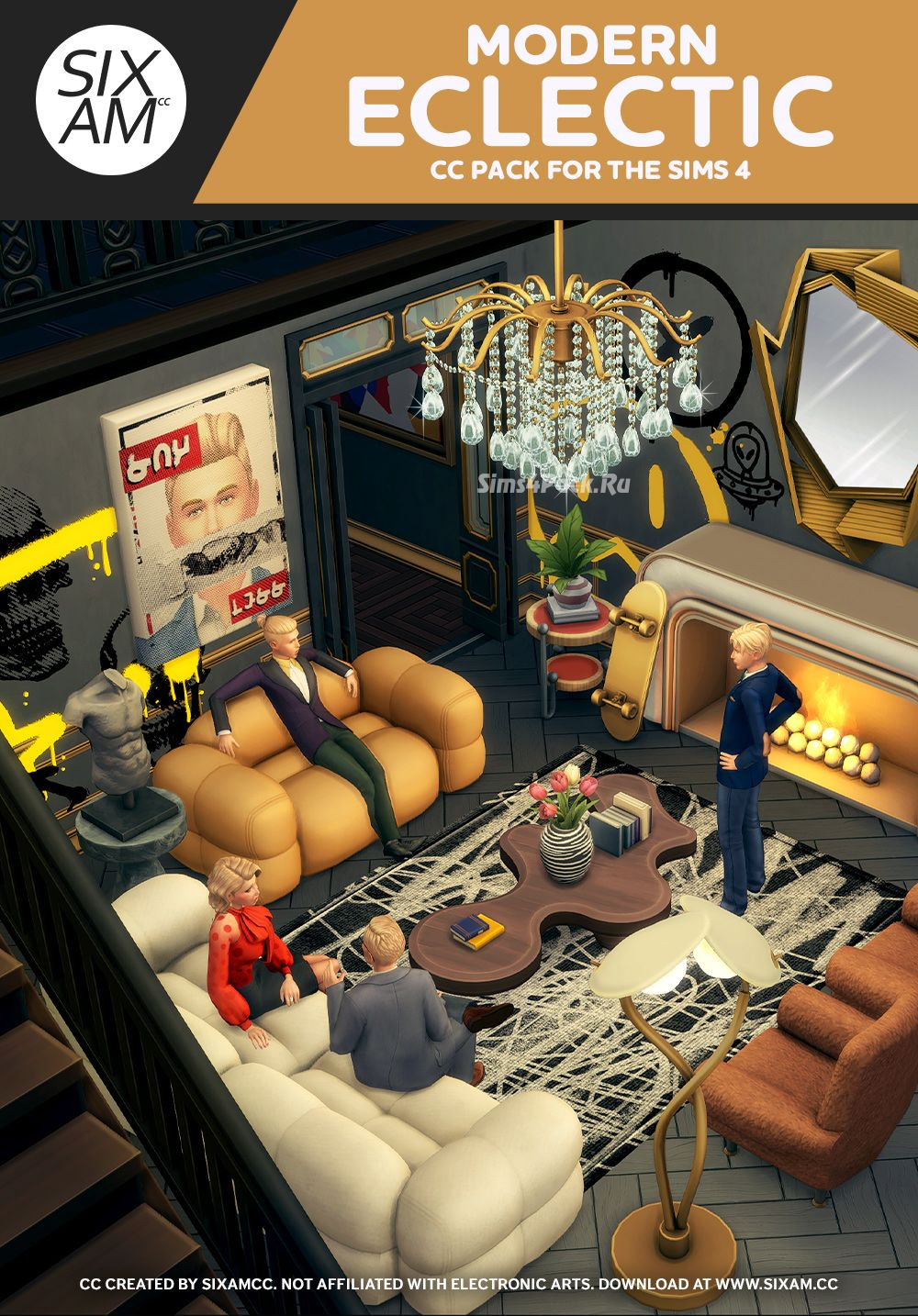Гостиная "Modern Eclectic Living Room"