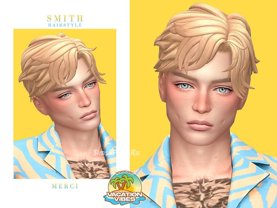Мужская прическа "Vacation Vibes - Smith Hairstyle"