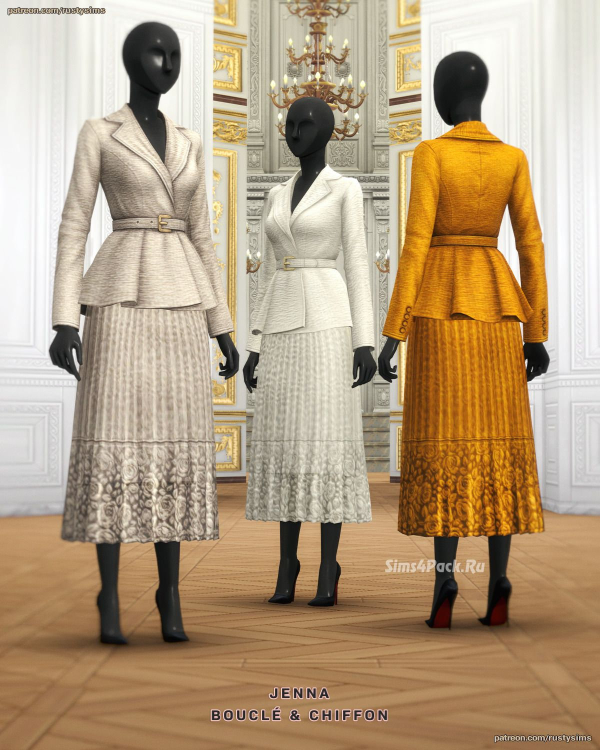 Элегантный сет для симочек "JENNA Tailored Boucle & Chiffon Set"