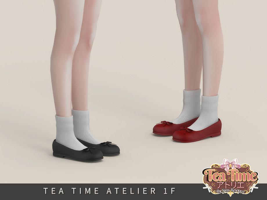 Балетки с носочками "Tea Time Atelier - Mary Jane with socks"