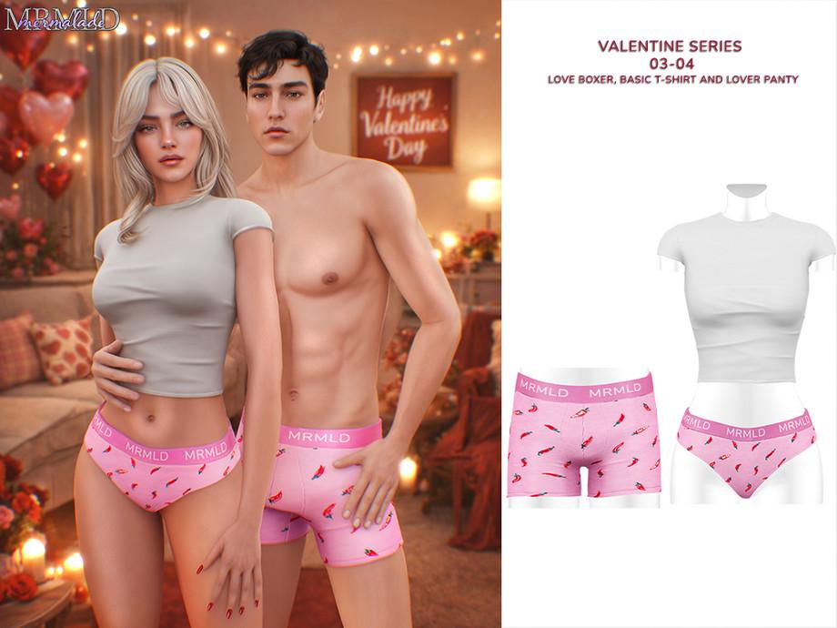 Белье для симочки и сима "Love Boxer, Basic T-Shirt and Lover Panty"