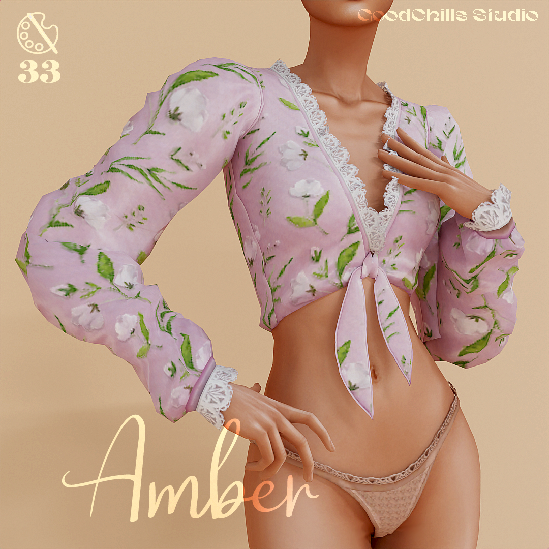 Блузка для симочек "Amber Tie-Front Blouse"