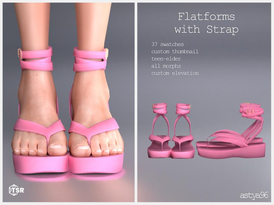 Босоножки для симочки "Flatforms with Strap"