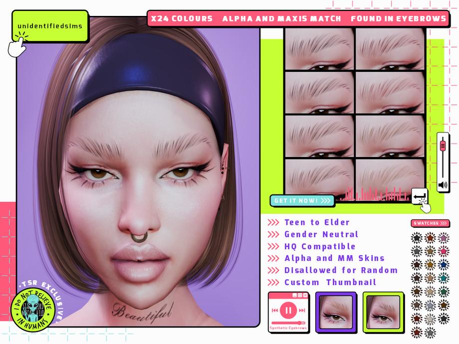 Брови для симочек и симов "Synthetic Eyebrows"