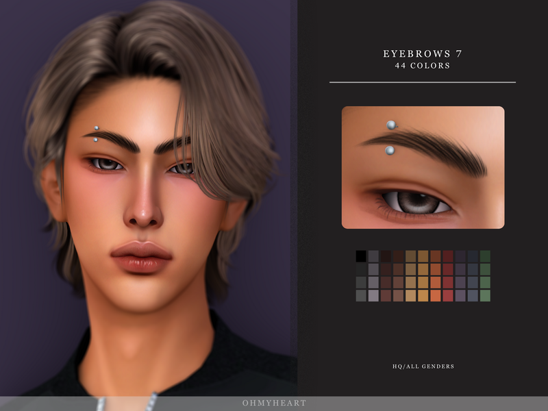 Брови для симов и симочек "eyebrows7"