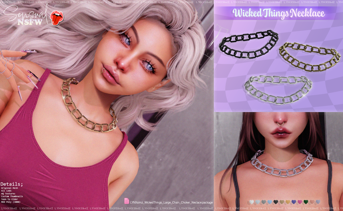 Цепь для симочек "Wicked Things Necklace"