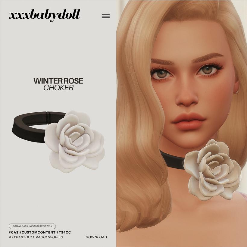 Чокер для симочек "WINTER ROSE CHOKER"