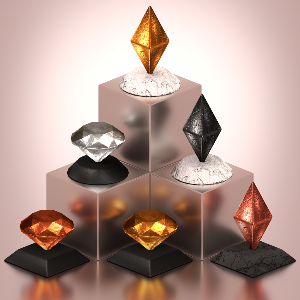 Декоративные скульптуры "Plumbob and Diamond Sculptures"