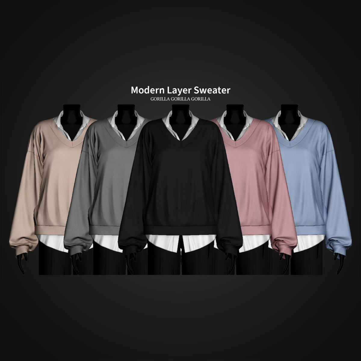 Джемпер с рубашкой для симочек "Modern Layer Sweater"