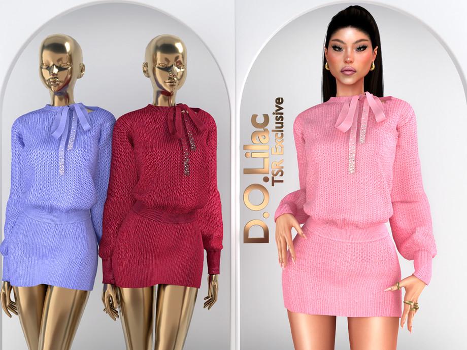 Элегантный комплект для симочек "Knit Bow Elegance Set DO145"