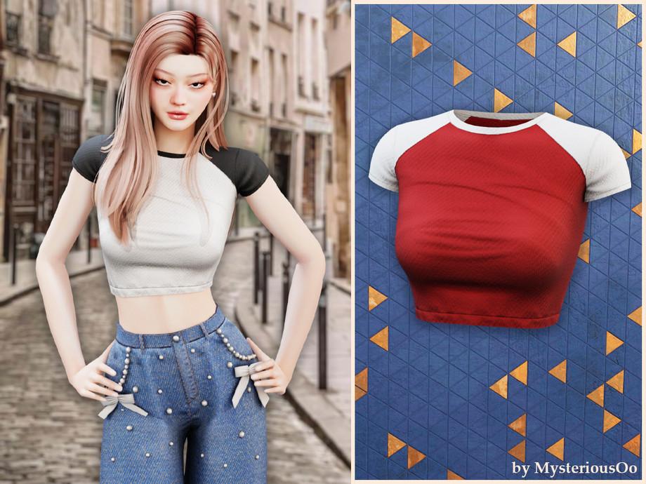 Футболка для симочек "Raglan crop tee"