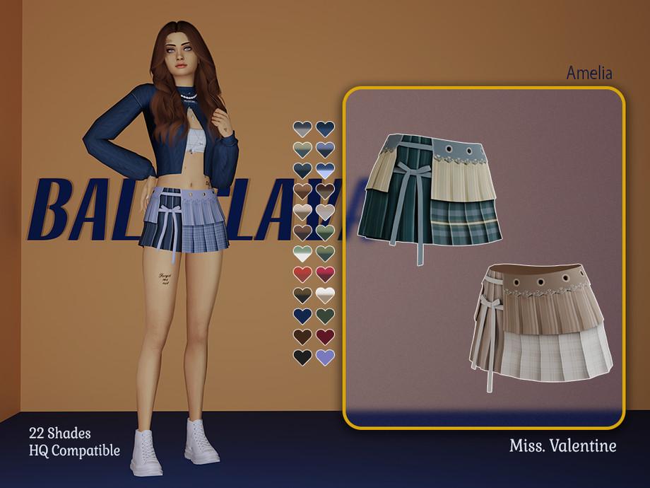 Юбка для симочек "Amelia patchwork pleated skirt"