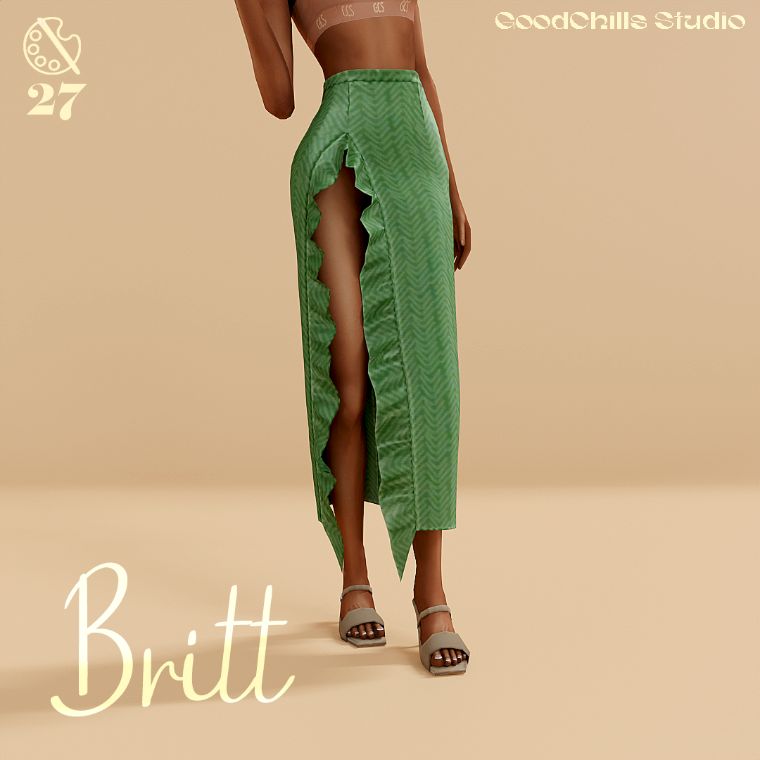 Юбка для симочек "Britt Ruffle Midi Skirt"