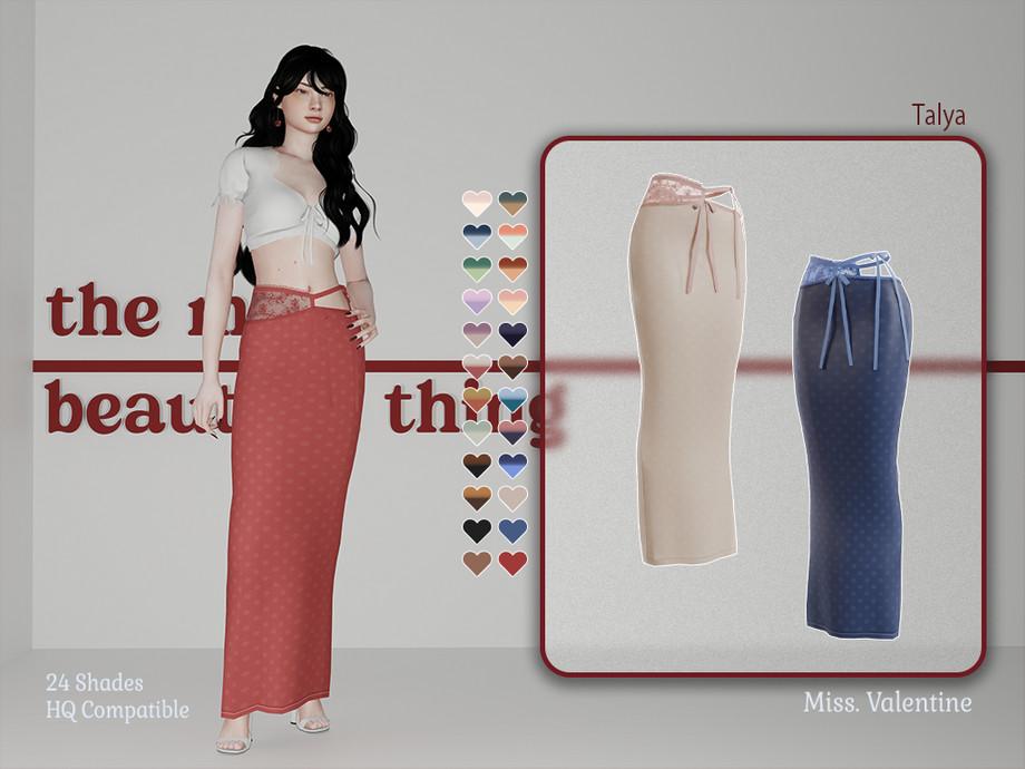 Юбка для симочек "Talya long dots skirt with lace detail"
