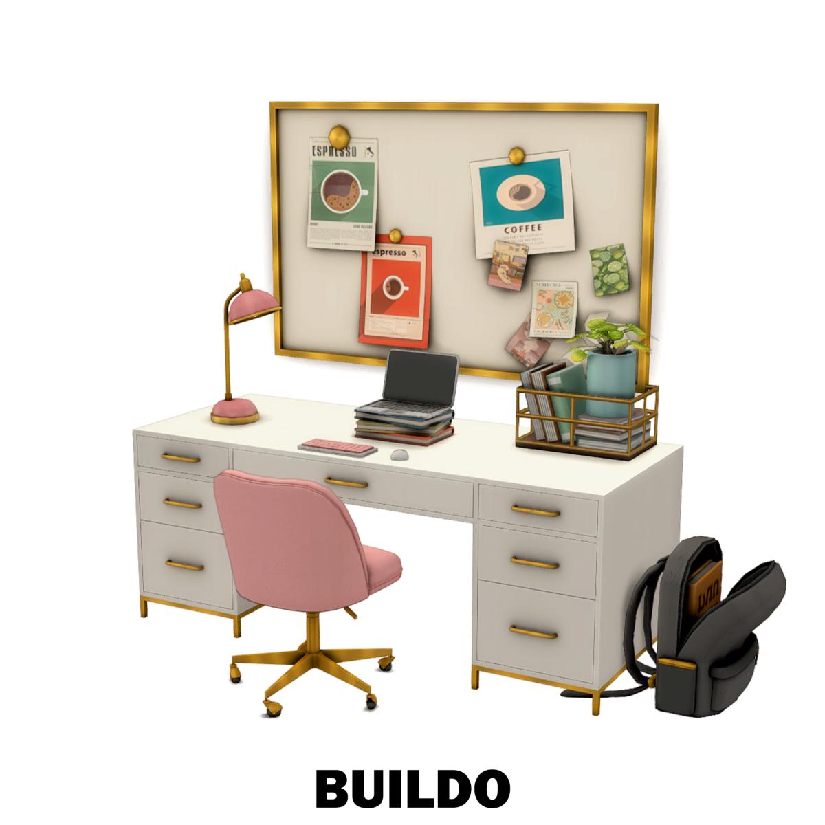 Кабинет "Light luxury studyroom set"