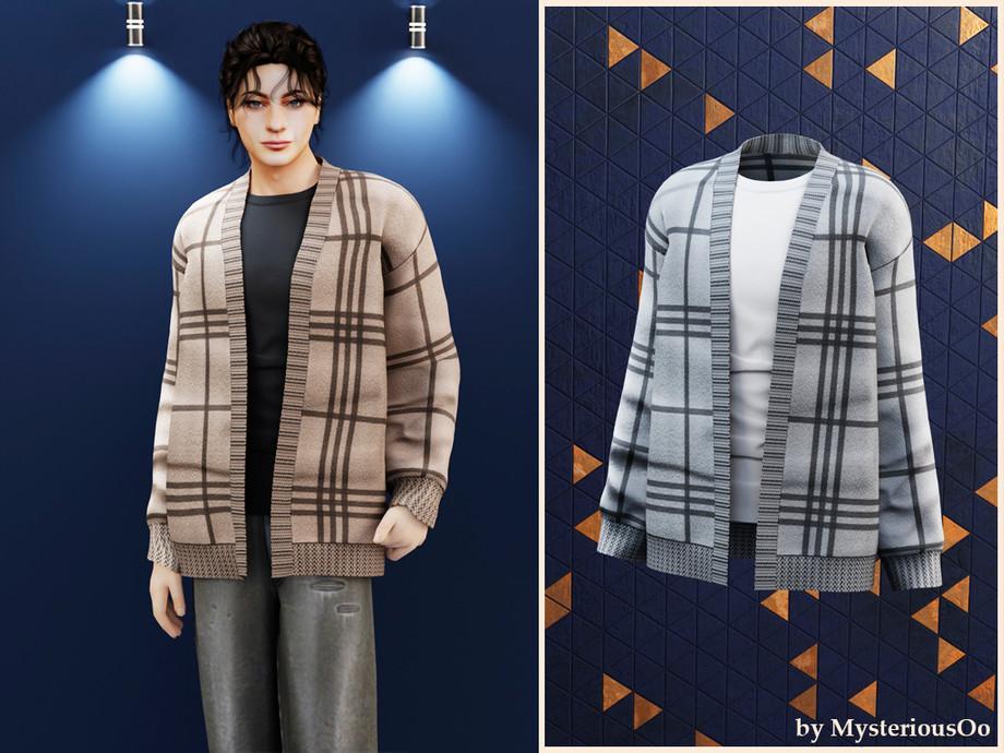 Кардиган с топом для мужчин и мальчиков "Plaid knit cardigan"