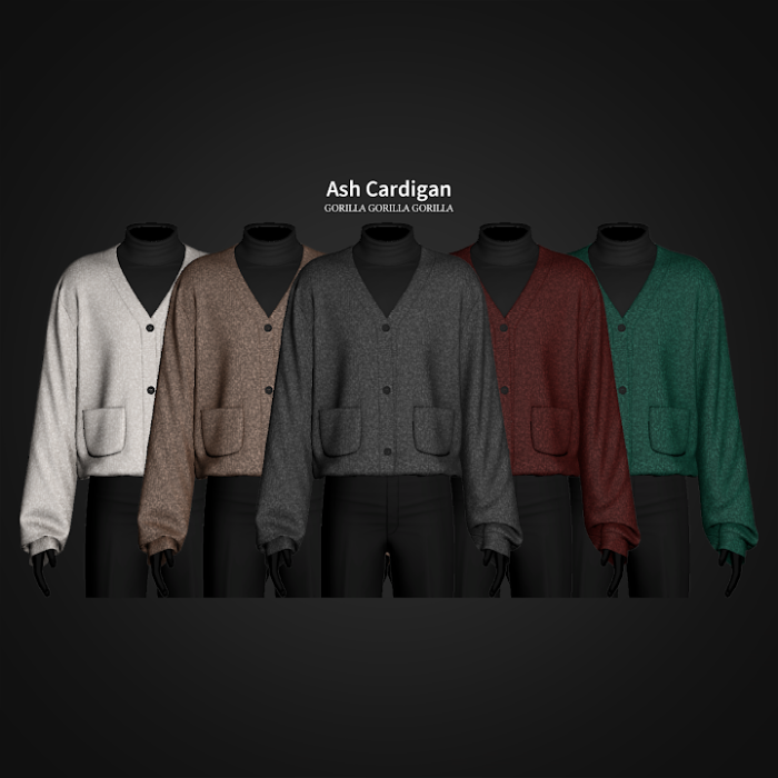 Кардиган с водолазкой для симов "Ash Cardigan"