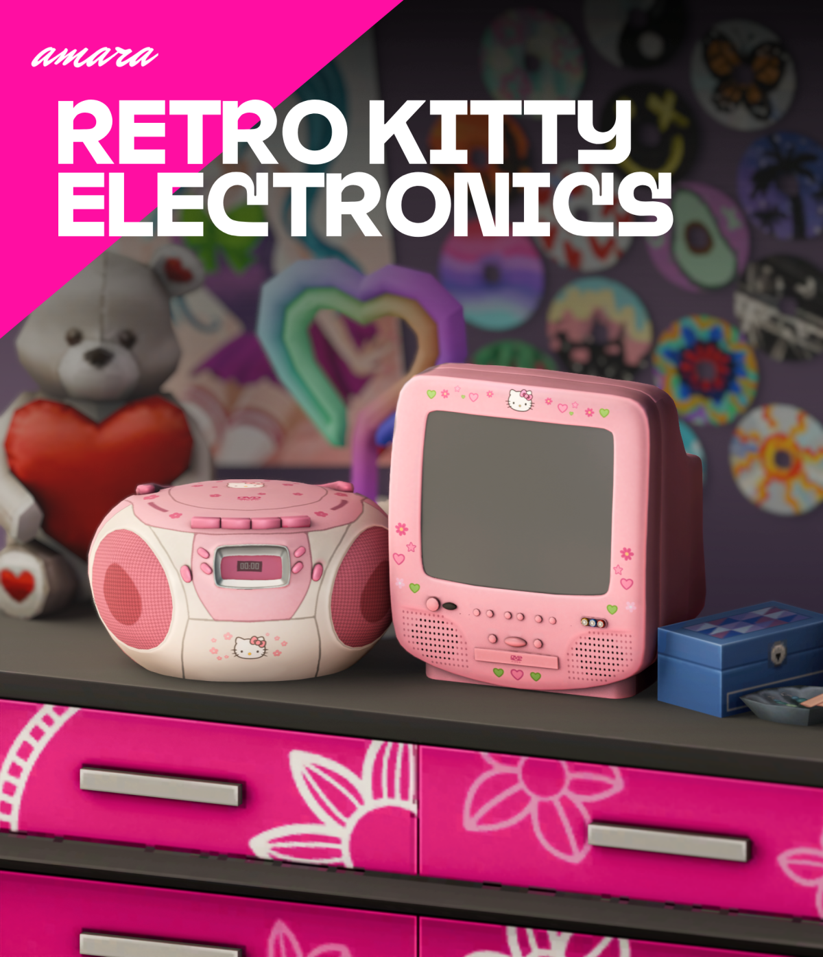 Китти сет "Retro Kitty Electronics"