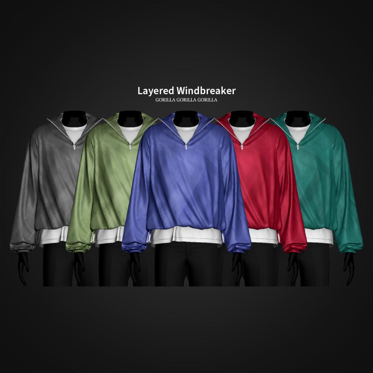 Кофта для симов "Layered Windbreaker"